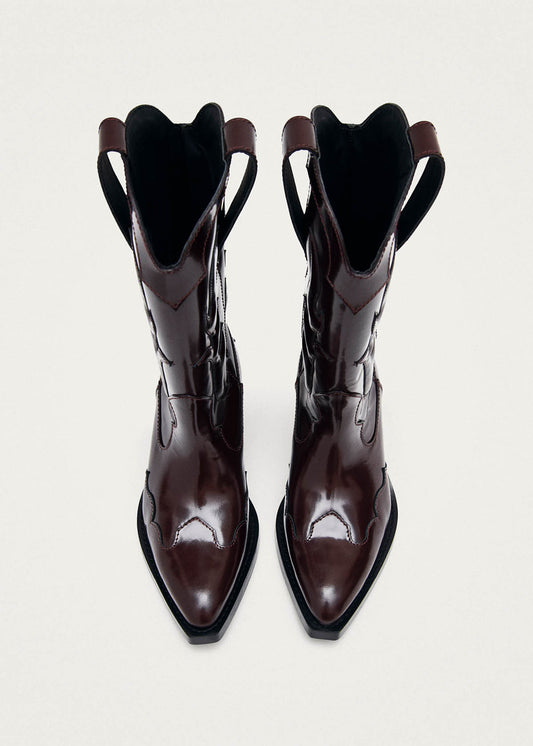 Calyx Burgundy Leather Boots-image