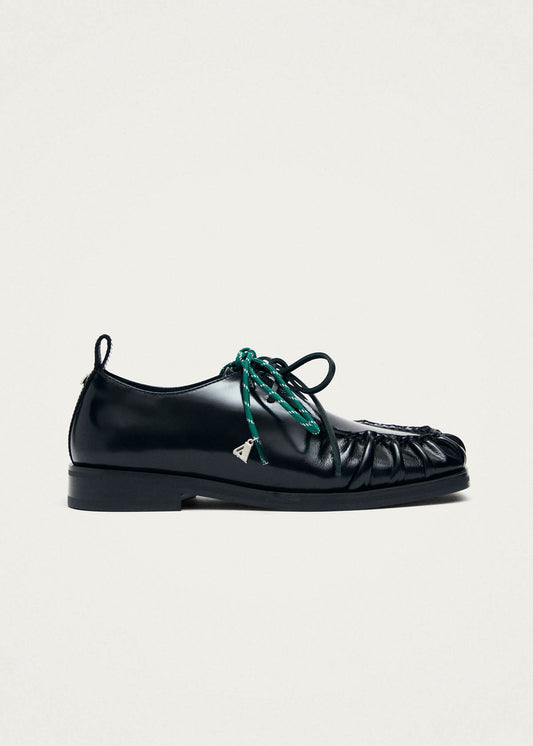 Dani Black Leather Oxfords-image