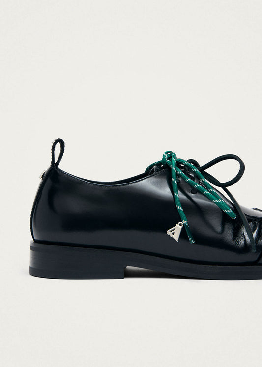 Dani Black Leather Oxfords-image