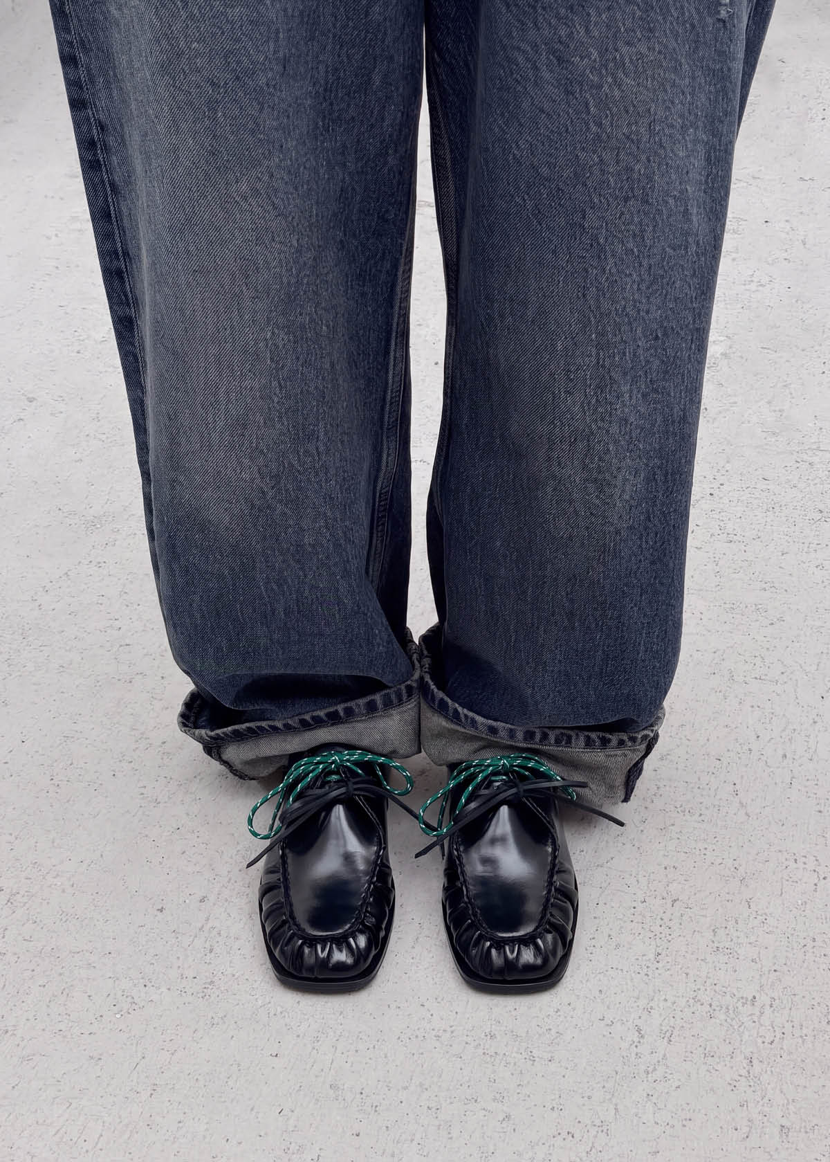 Dani Black Leather Oxfords
