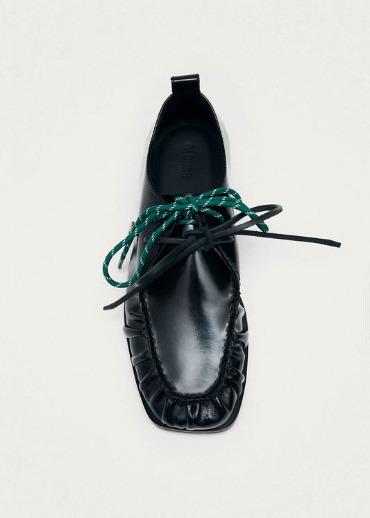 Dani Black Leather Oxfords-image