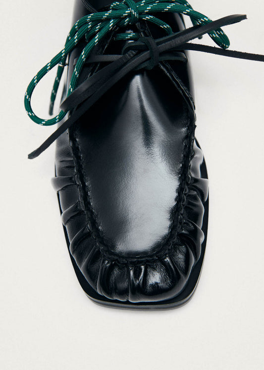 Dani Black Leather Oxfords-image