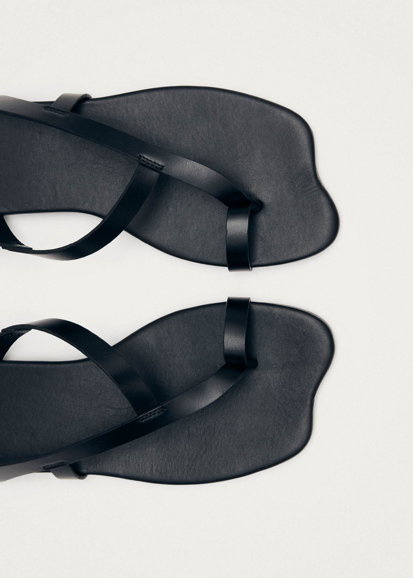 Dawn Schwarze Leder Sandalen