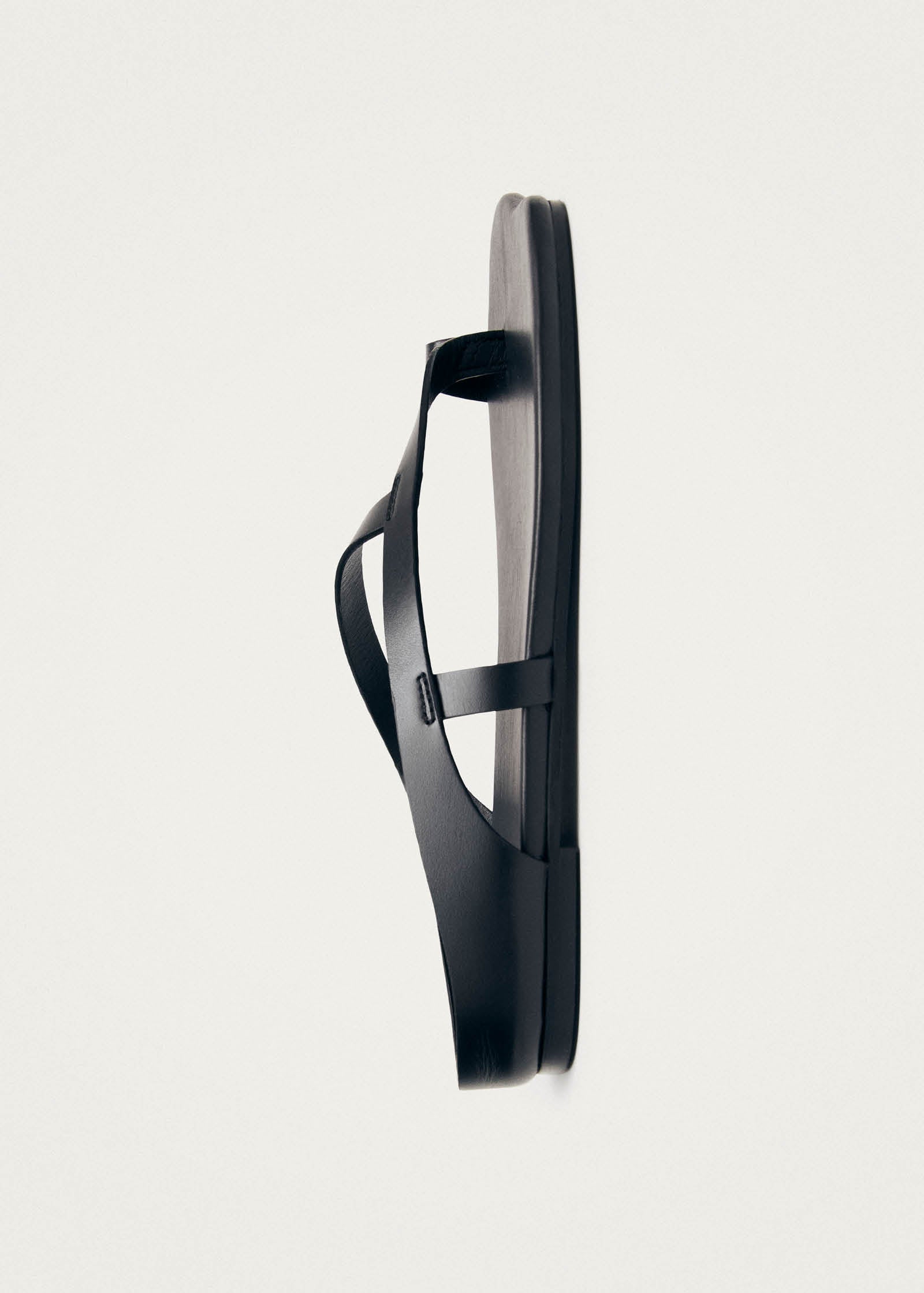 Dawn Schwarze Leder Sandalen