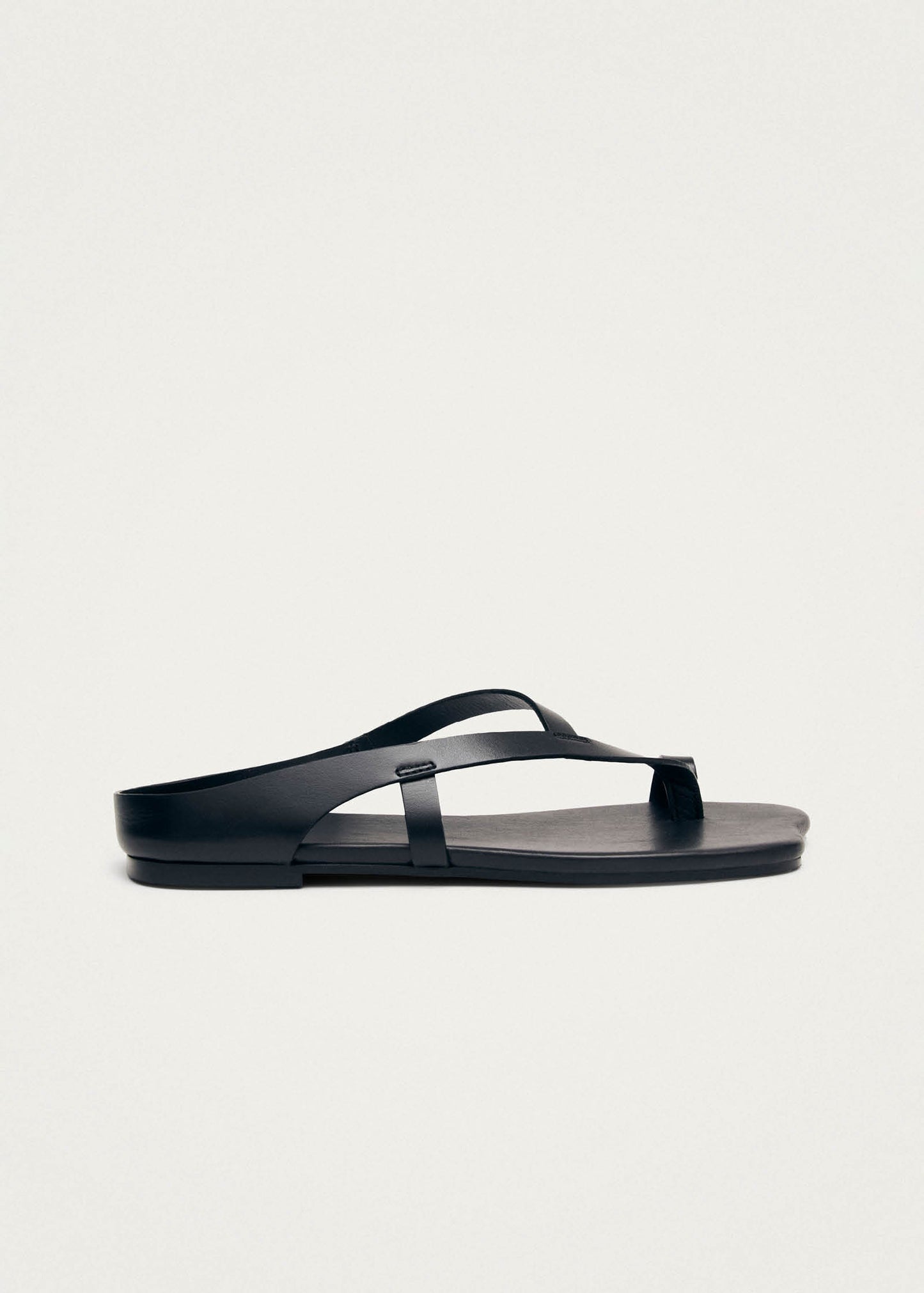 Dawn Schwarze Leder Sandalen