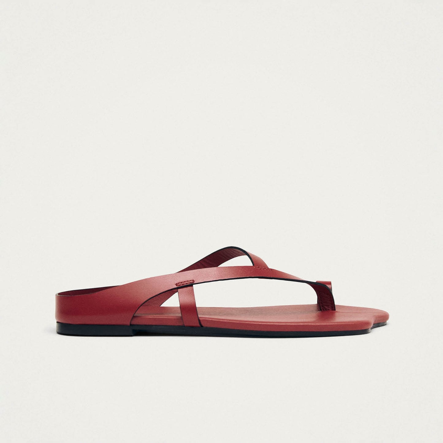 Dawn Red Leather Sandals