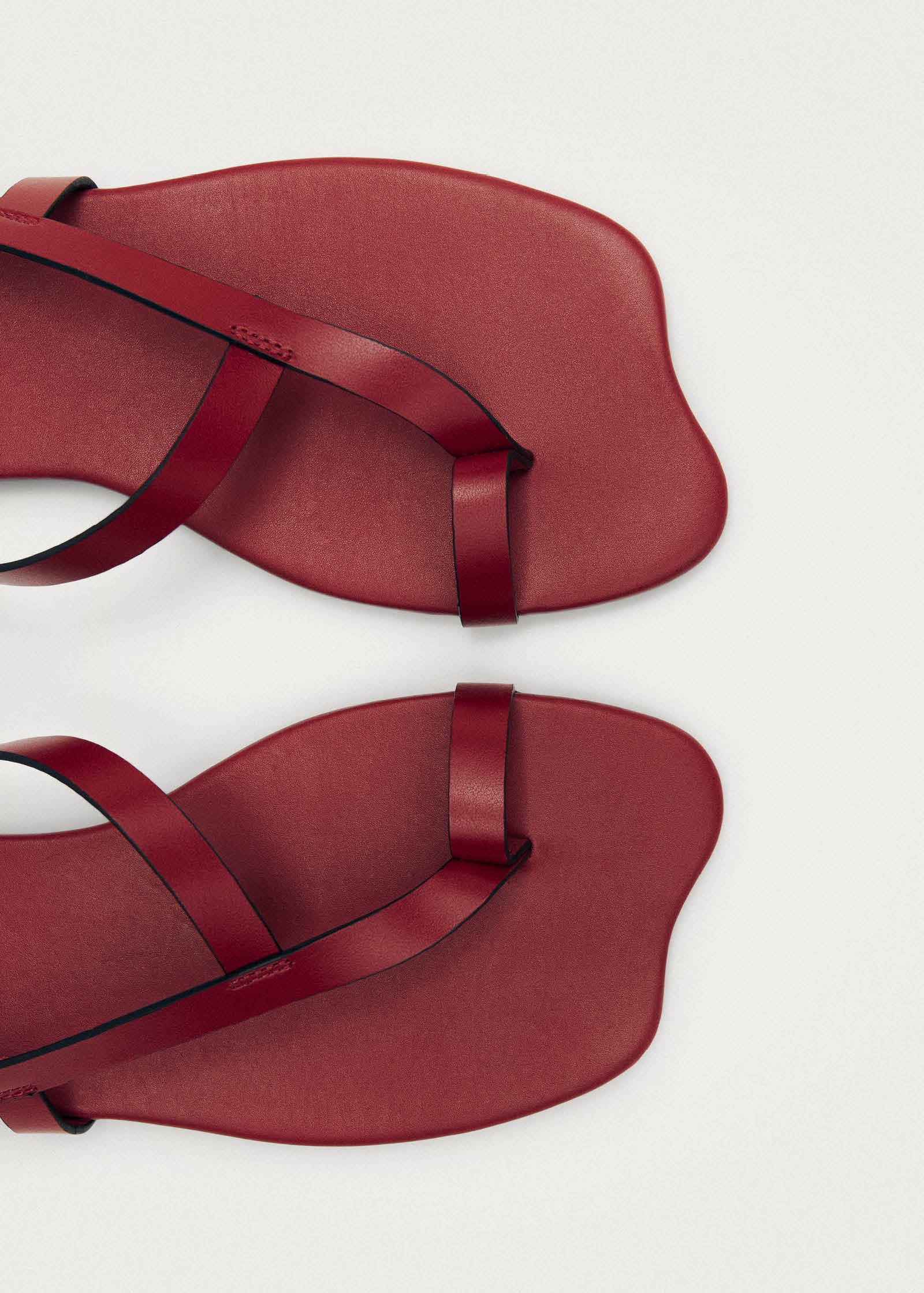 Dawn Red Leather Sandals