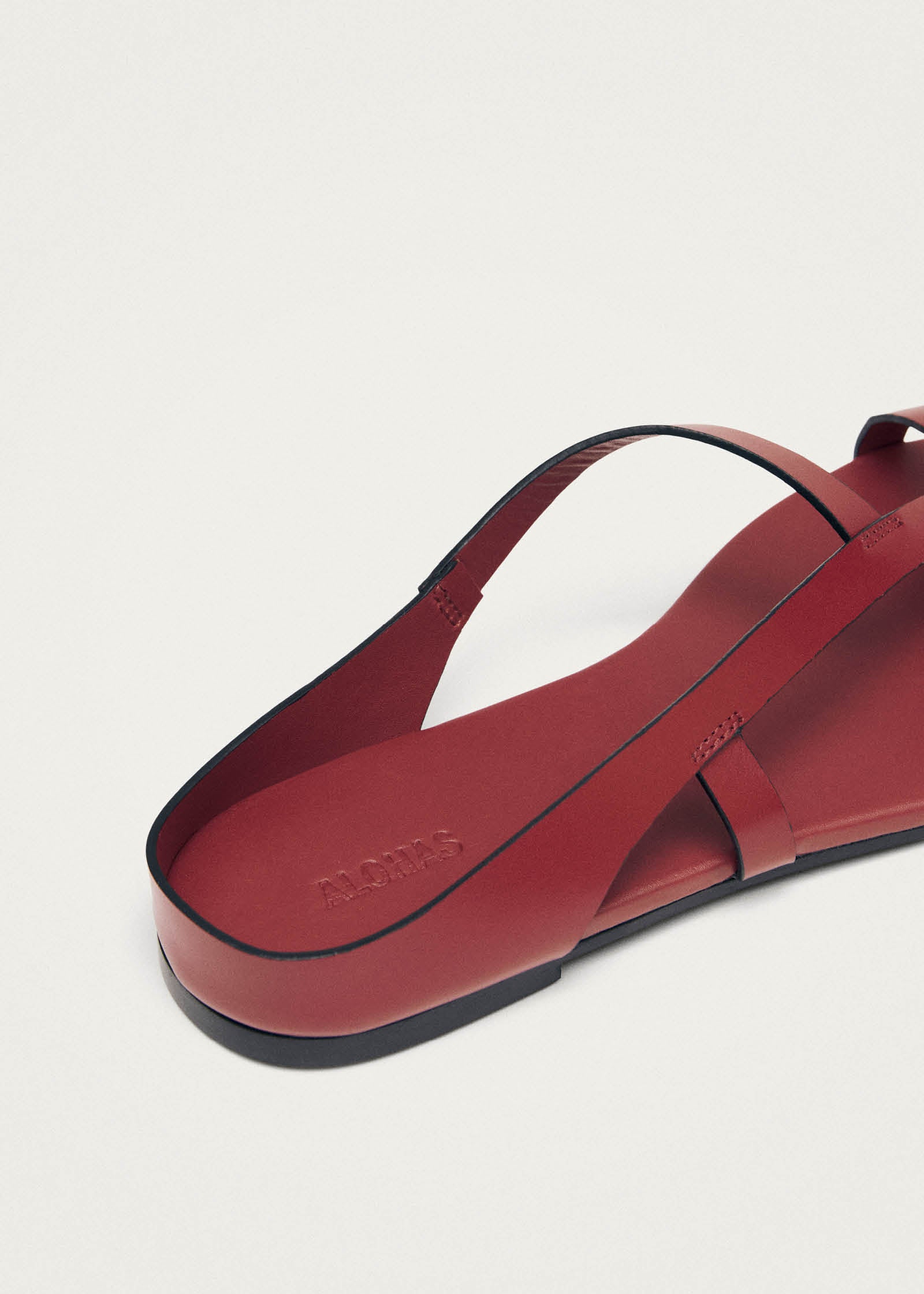 Dawn Red Leather Sandals