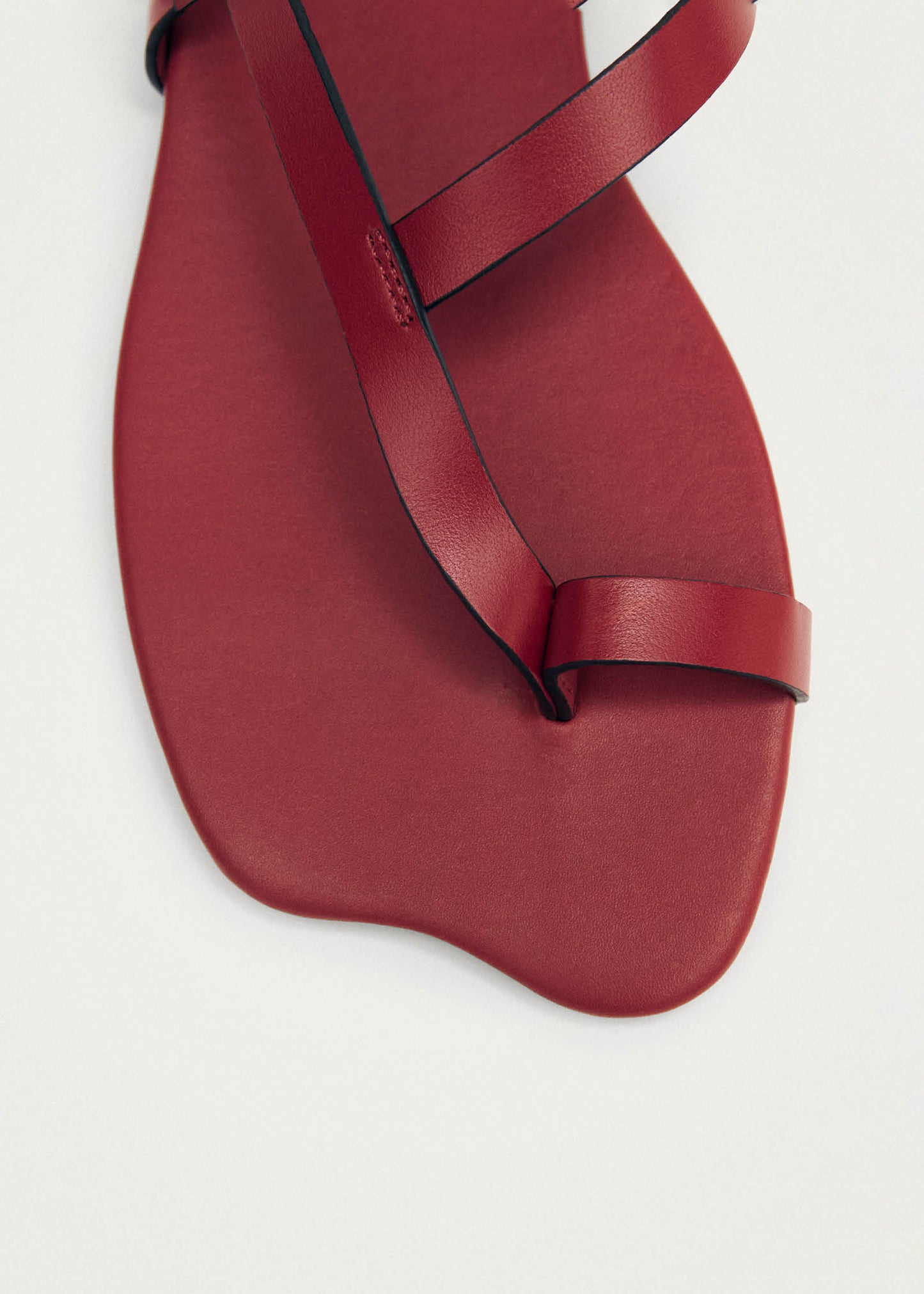 Dawn Red Leather Sandals