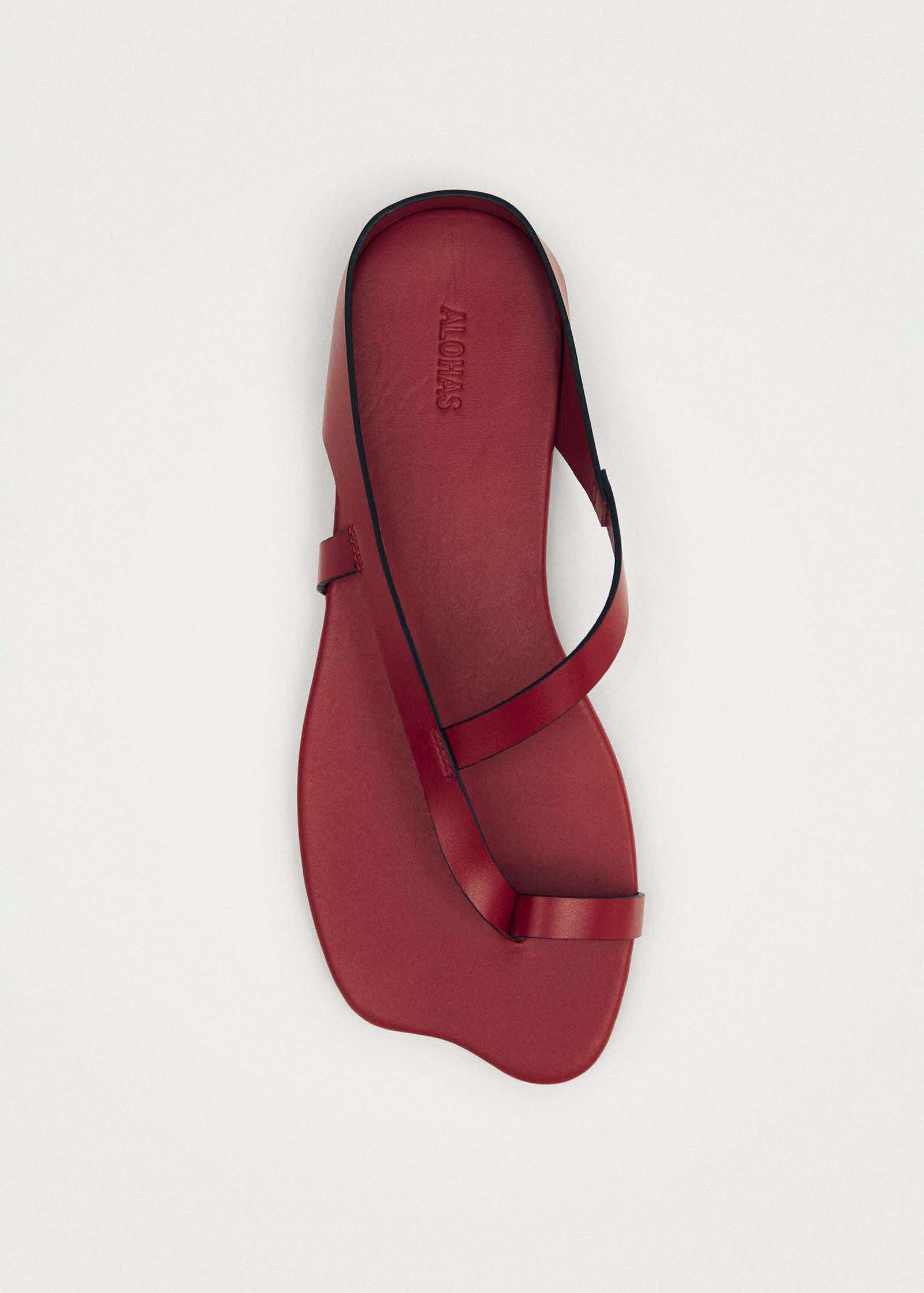 Dawn Red Leather Sandals