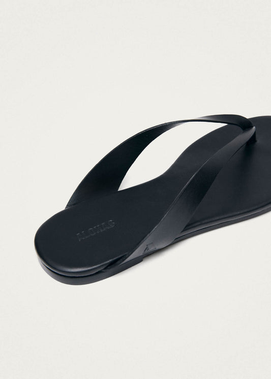 Echo Black Leather Sandals-image