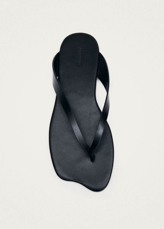 Echo Black Leather Sandals-image