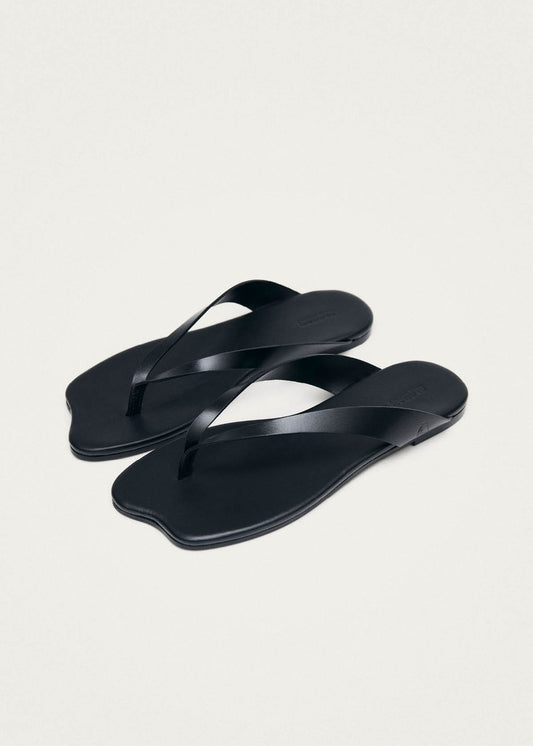 Echo Black Leather Sandals-image