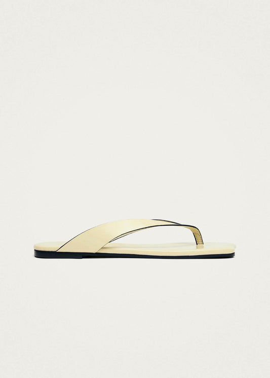 Echo Patent Cream Leather Sandals-image