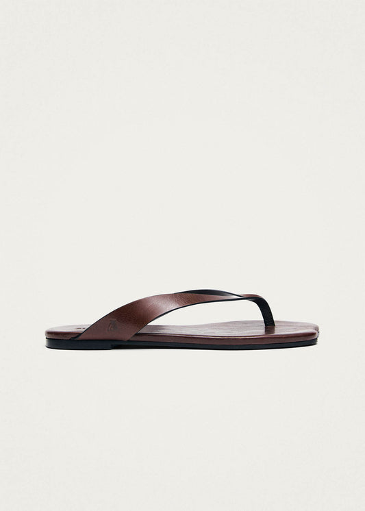 Echo Rift Brown Leather Sandals-image