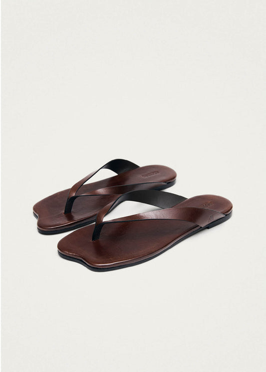 Echo Rift Brown Leather Sandals-image