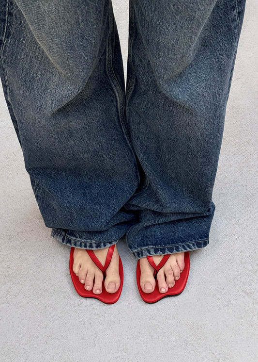 Echo Rift Red Leather Sandals-image