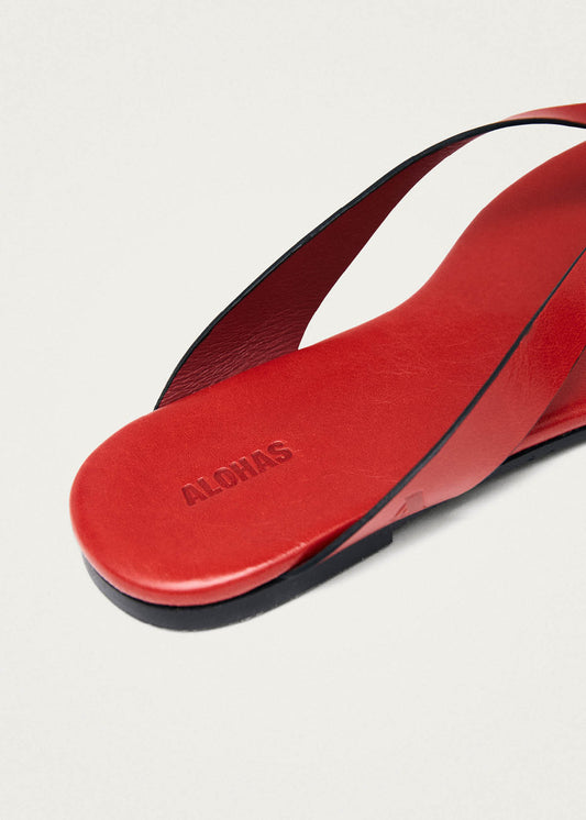 Echo Rift Red Leather Sandals-image