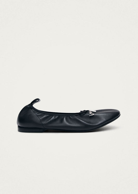 Ballerines en cuir noir Elena-image