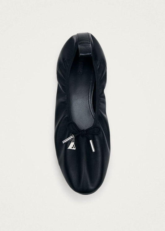 Ballerines en cuir noir Elena-image