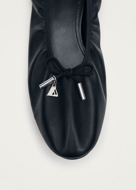 Ballerines en cuir noir Elena-image