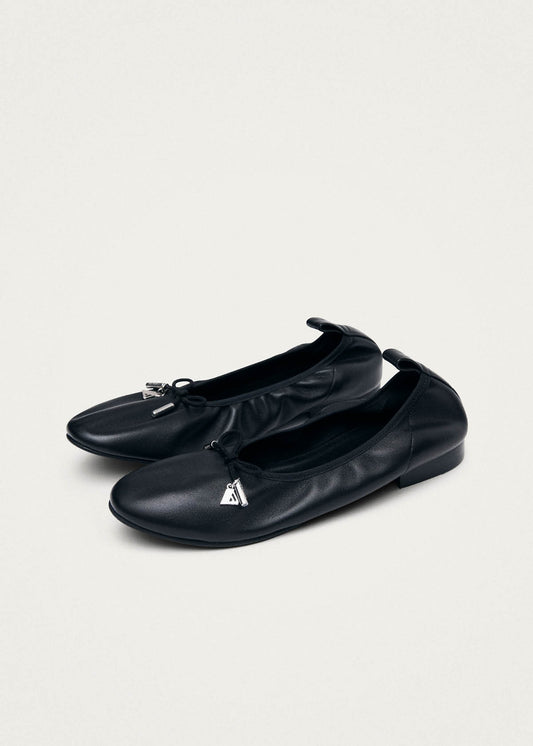 Ballerines en cuir noir Elena-image