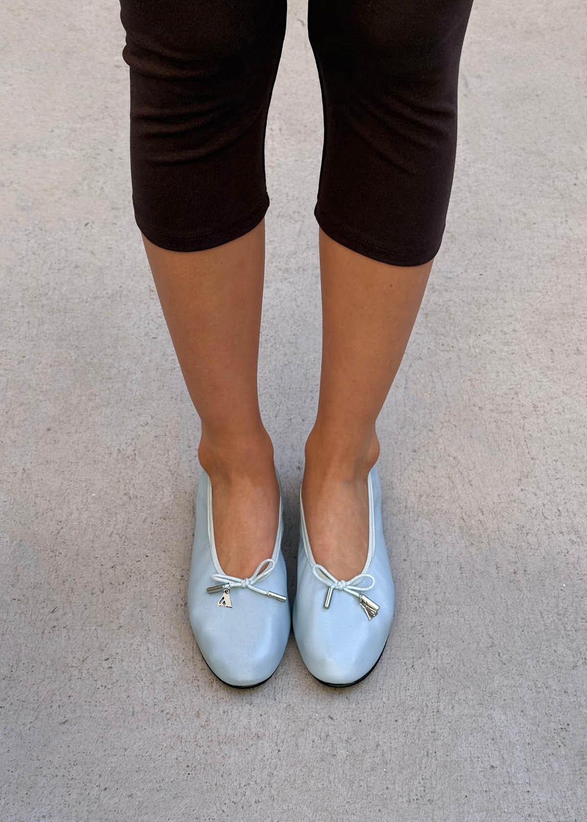 Ballerine in pelle blu Elena