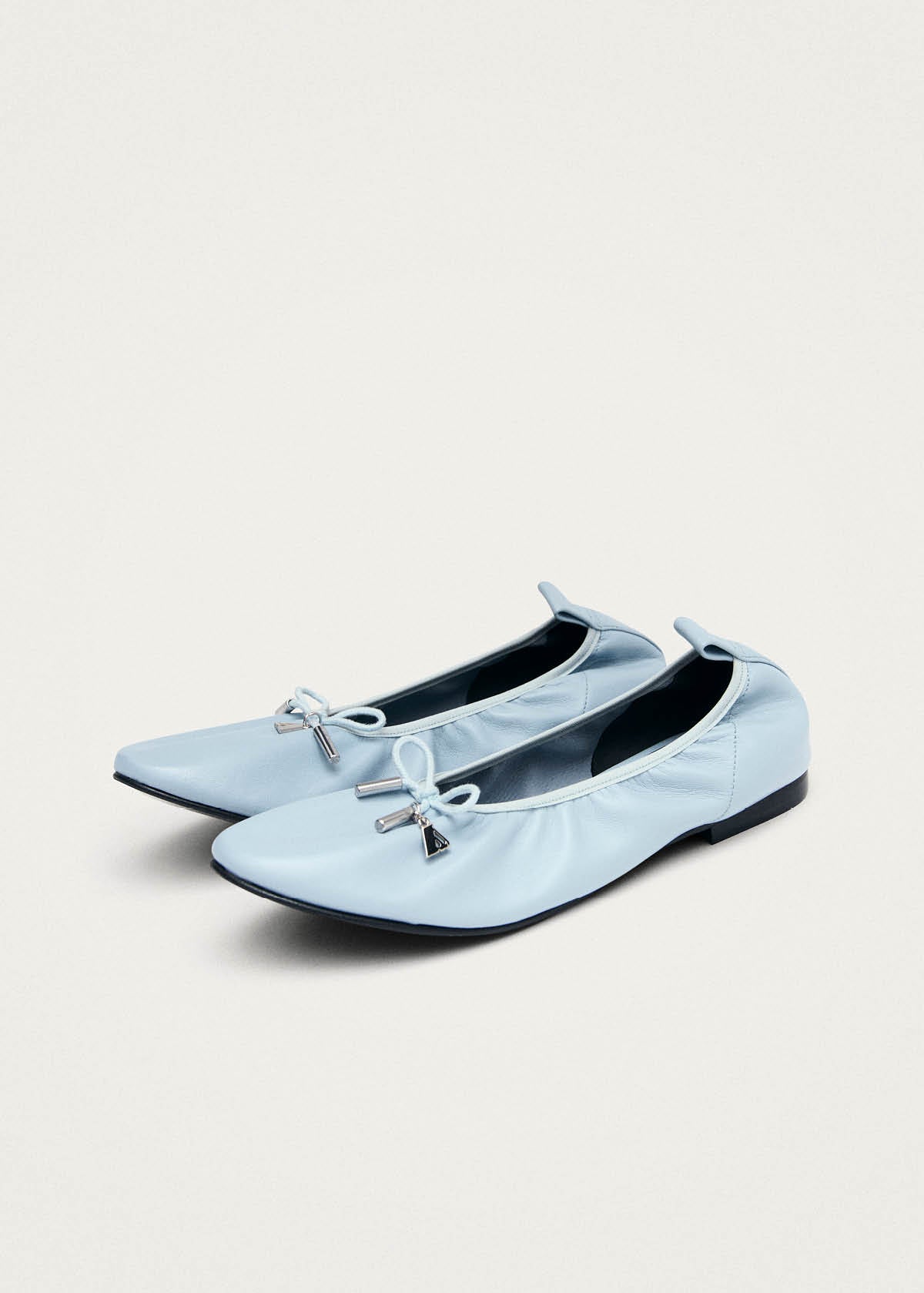 Ballerine in pelle blu Elena