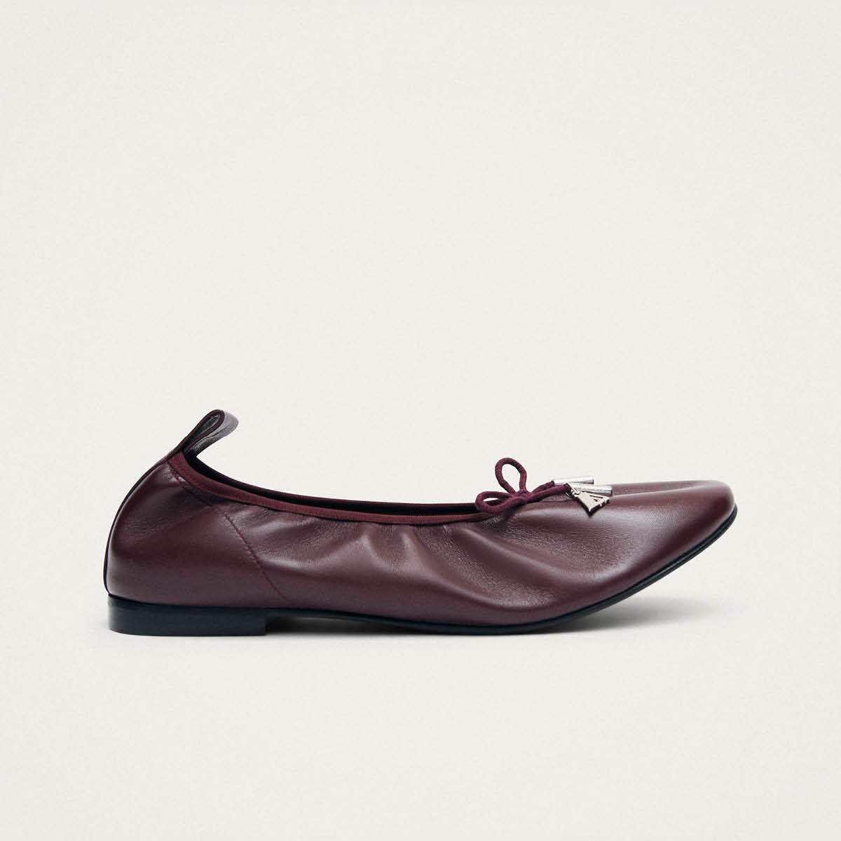 Ballerines en cuir bordeaux Elena