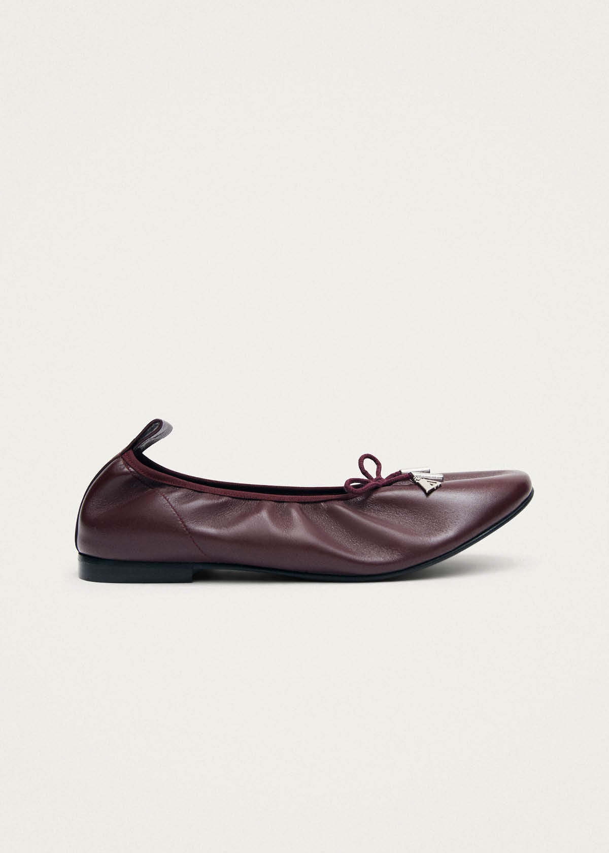 Ballerines en cuir bordeaux Elena