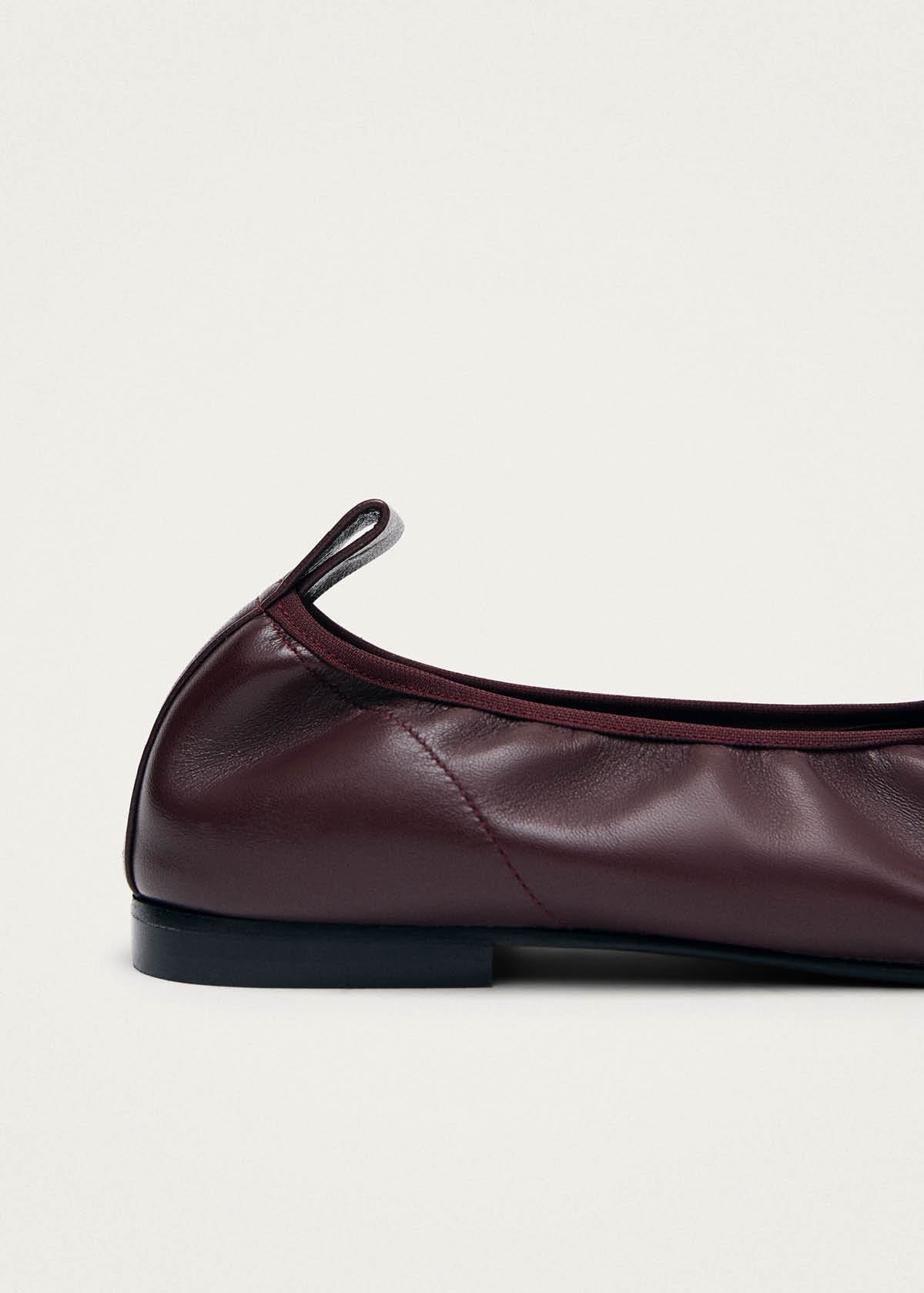 Ballerines en cuir bordeaux Elena