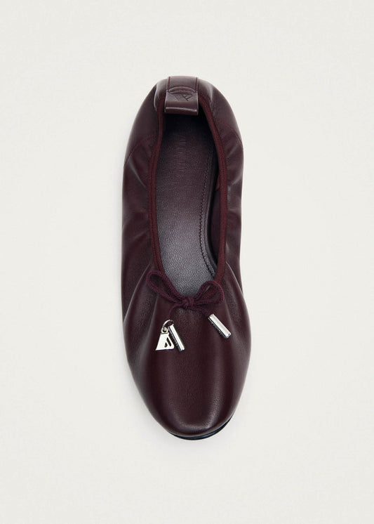 Ballerines en cuir bordeaux Elena-image