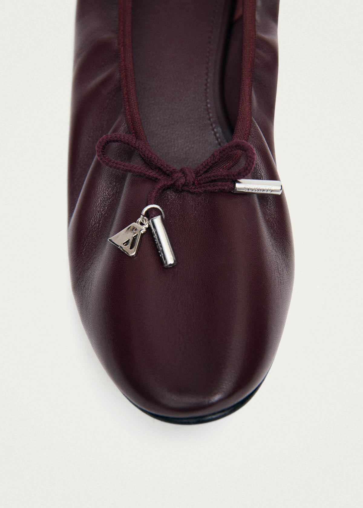 Ballerines en cuir bordeaux Elena