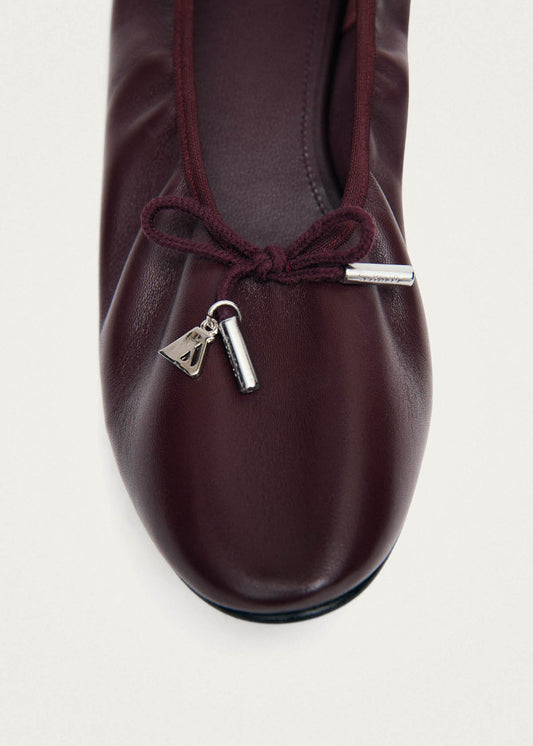 Ballerines en cuir bordeaux Elena-image
