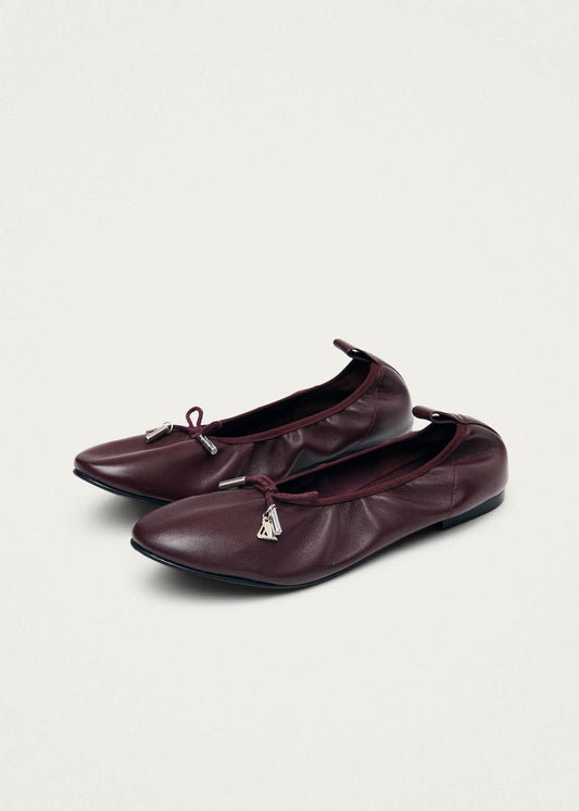 Ballerines en cuir bordeaux Elena-image