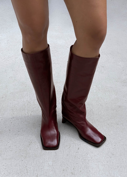 Elias Rift Burgundy Leather Boots-image