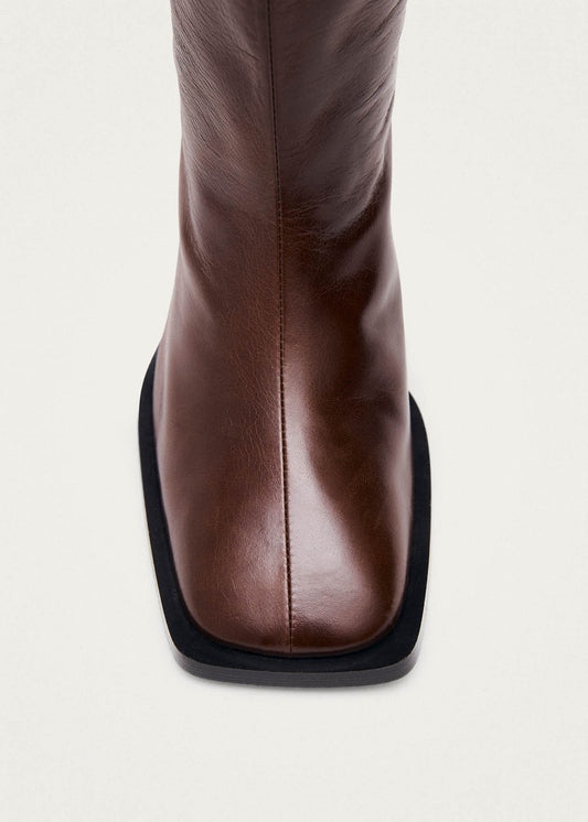 Elias Rift Dark Chocolate Leather Boots-image