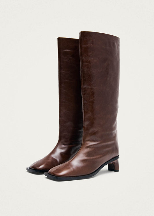 Elias Rift Dark Chocolate Leather Boots-image