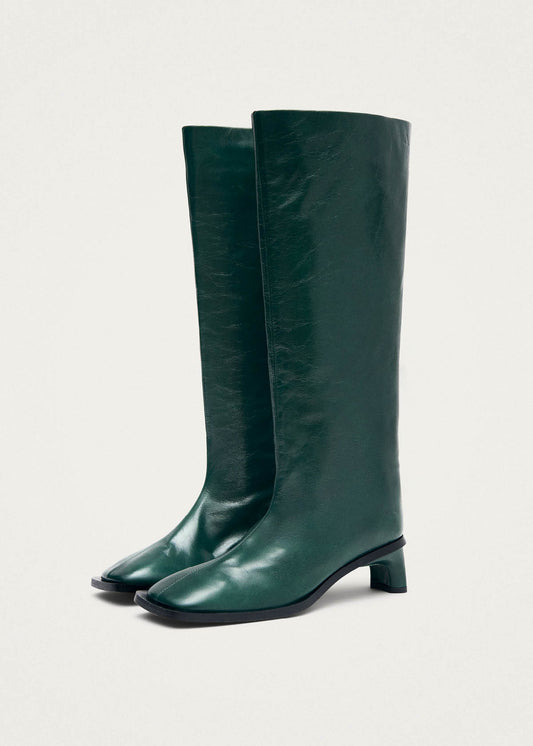 Elias Rift Dark Green Leather Boots-image