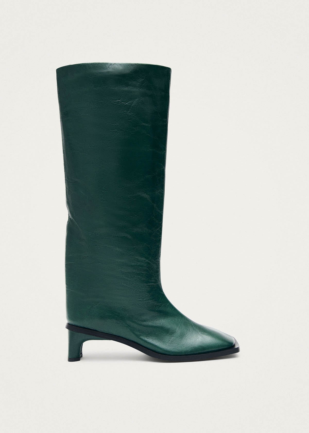 Botas de cuero verde oscuro Elias Rift