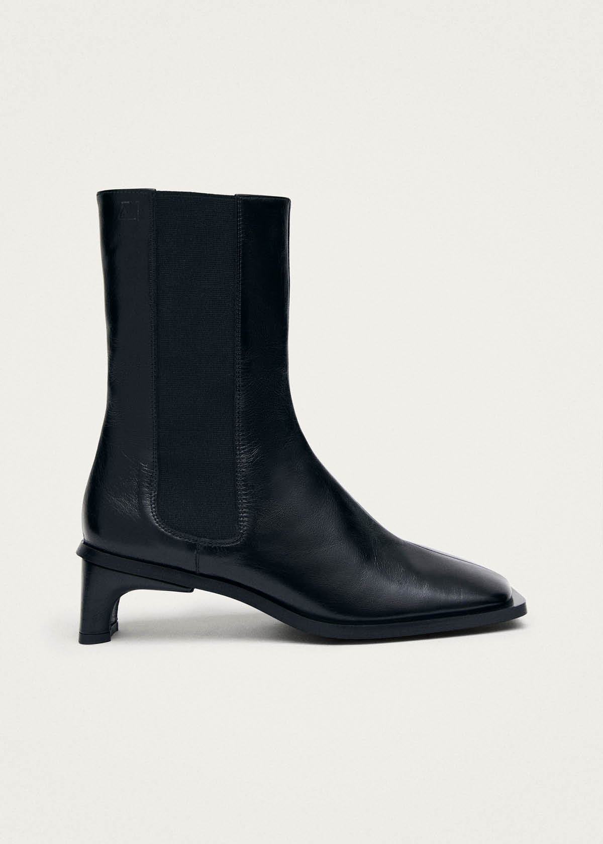 Elowen Rift Schwarze Leder Stiefel