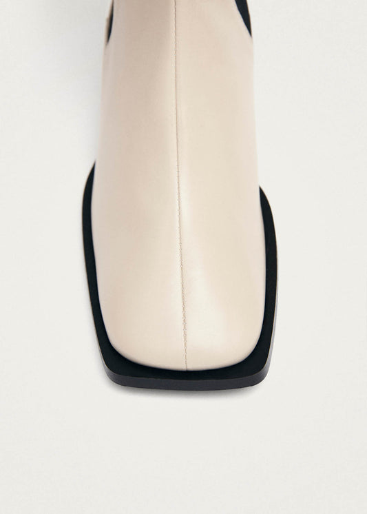 Elowen Rift Stivali in Pelle Color Crema-image