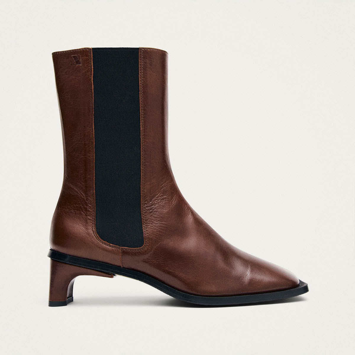 Elowen Rift Bottes en Cuir Chocolat Foncé
