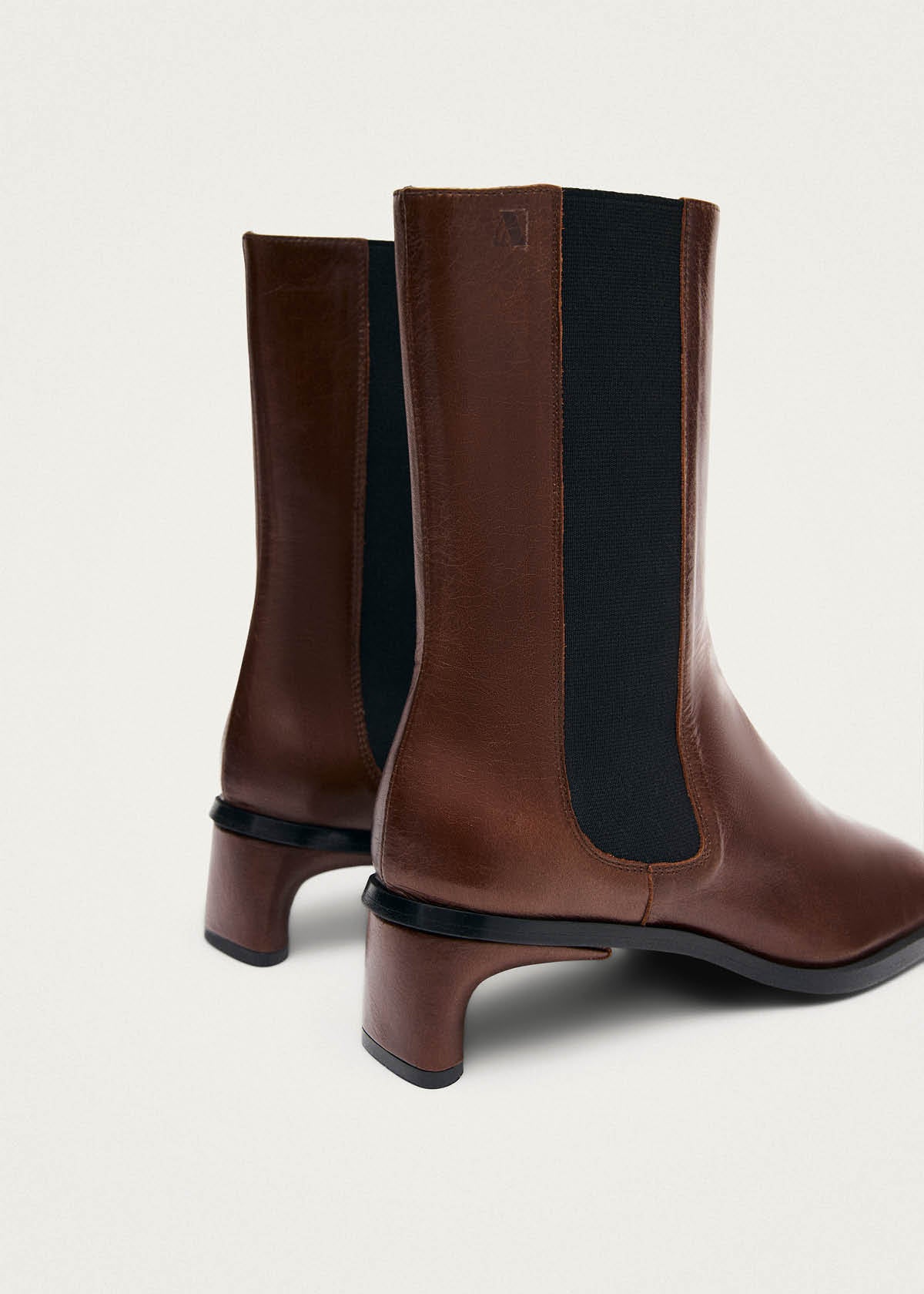 Elowen Rift Bottes en Cuir Chocolat Foncé