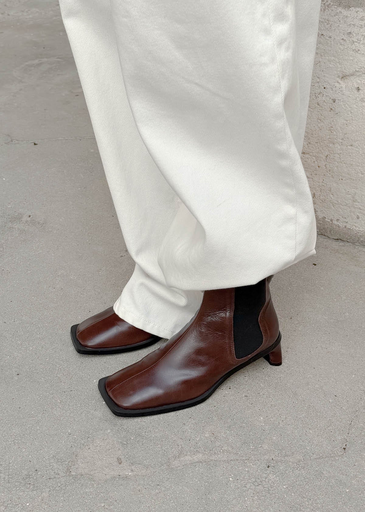 Elowen Rift Bottes en Cuir Chocolat Foncé