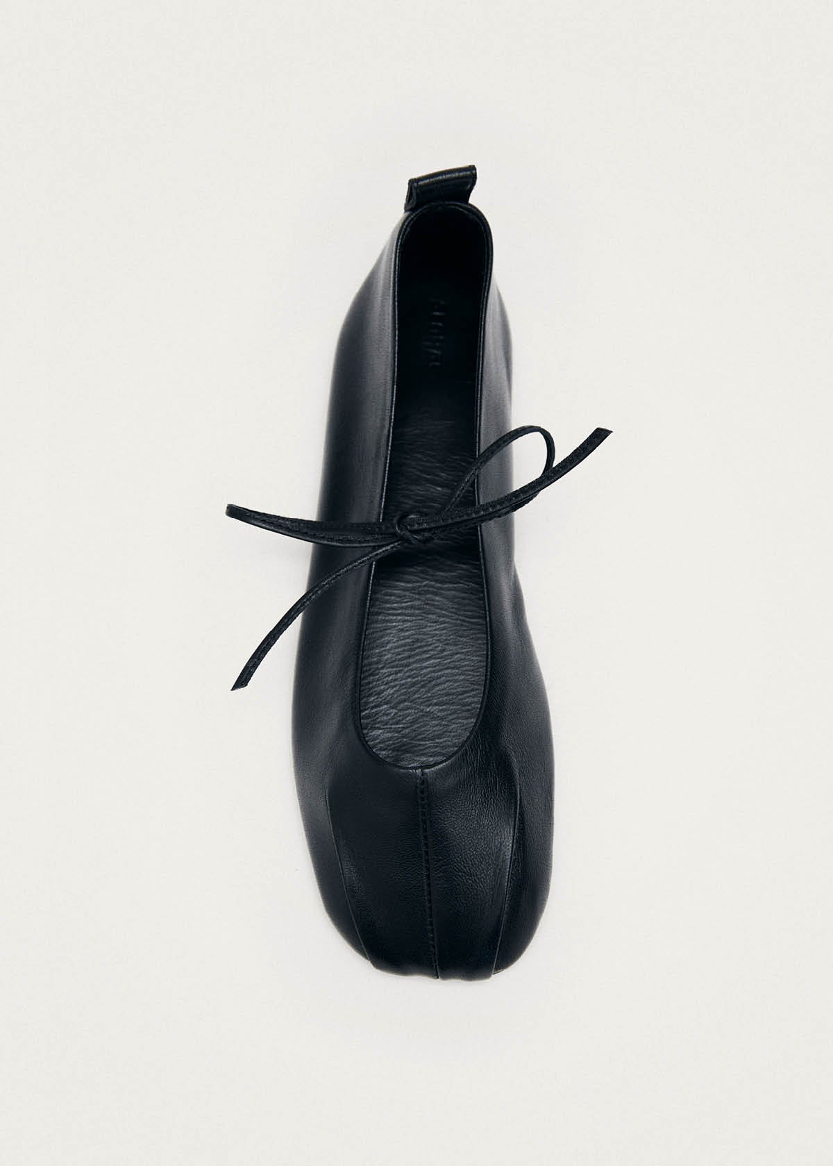 Elva Black Leather Ballet Flats