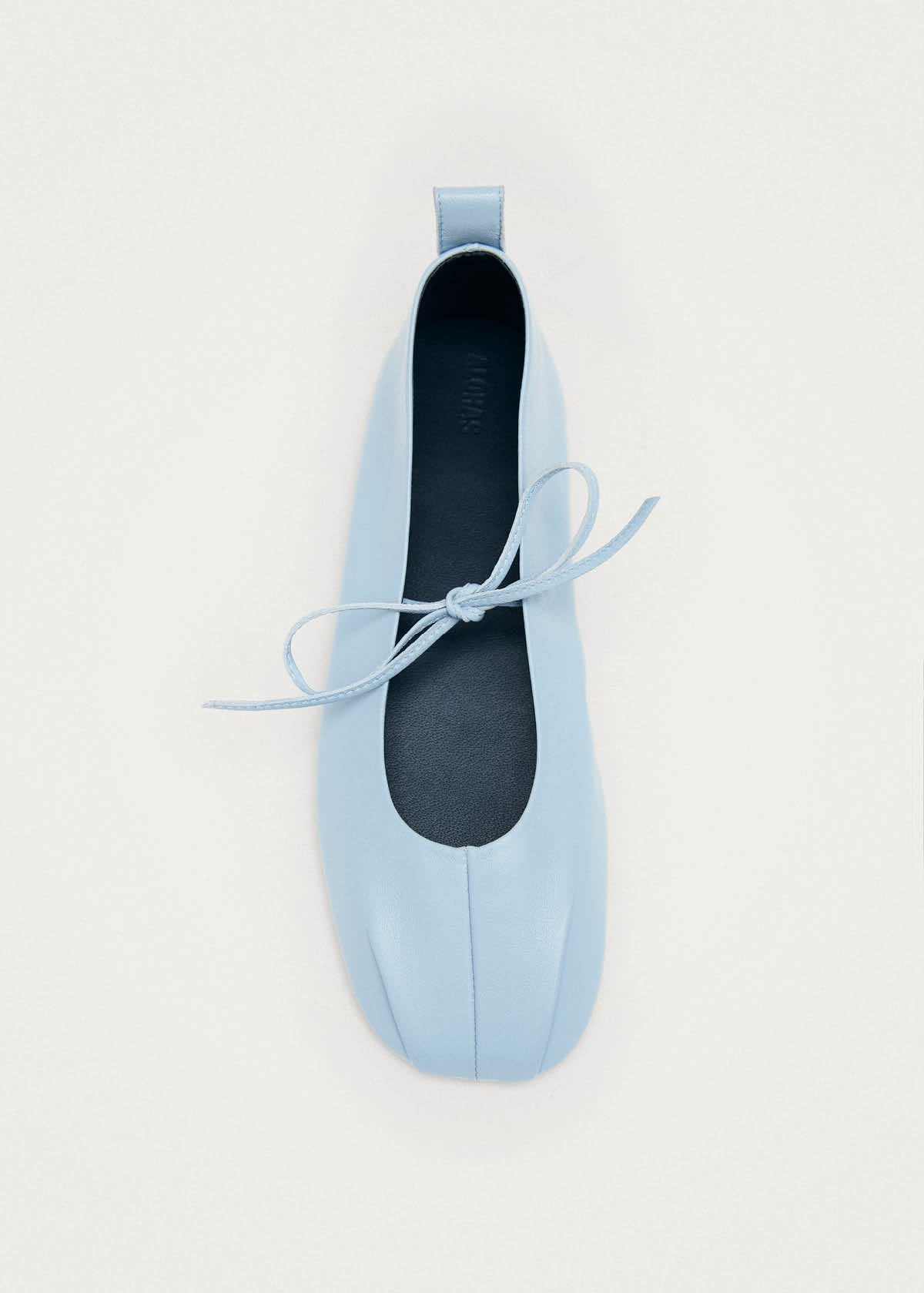 Elva Blue Leather Ballet Flats
