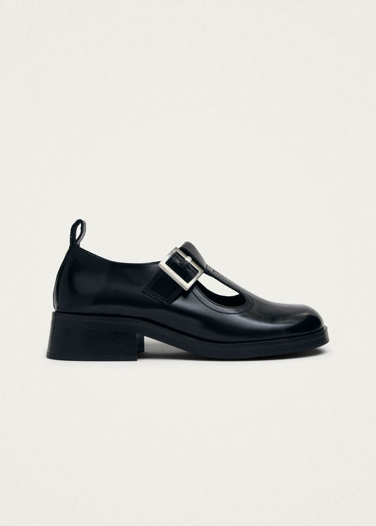 Fiadh Black Leather Loafers-image