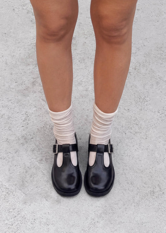 Fiadh Black Leather Loafers-image