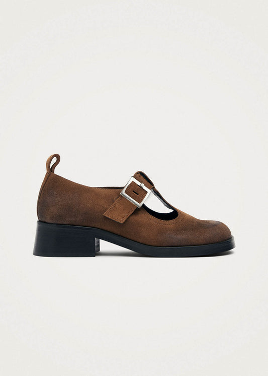 Fiadh Vintage Effect Suede Cognac Leather Loafers-image